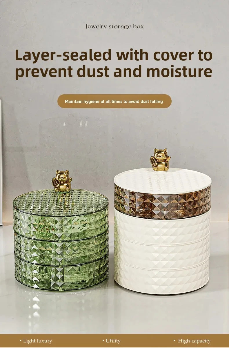 Luxus Schmuckbox – Mehrschichtig Rotierbar – Grosse Kapazität