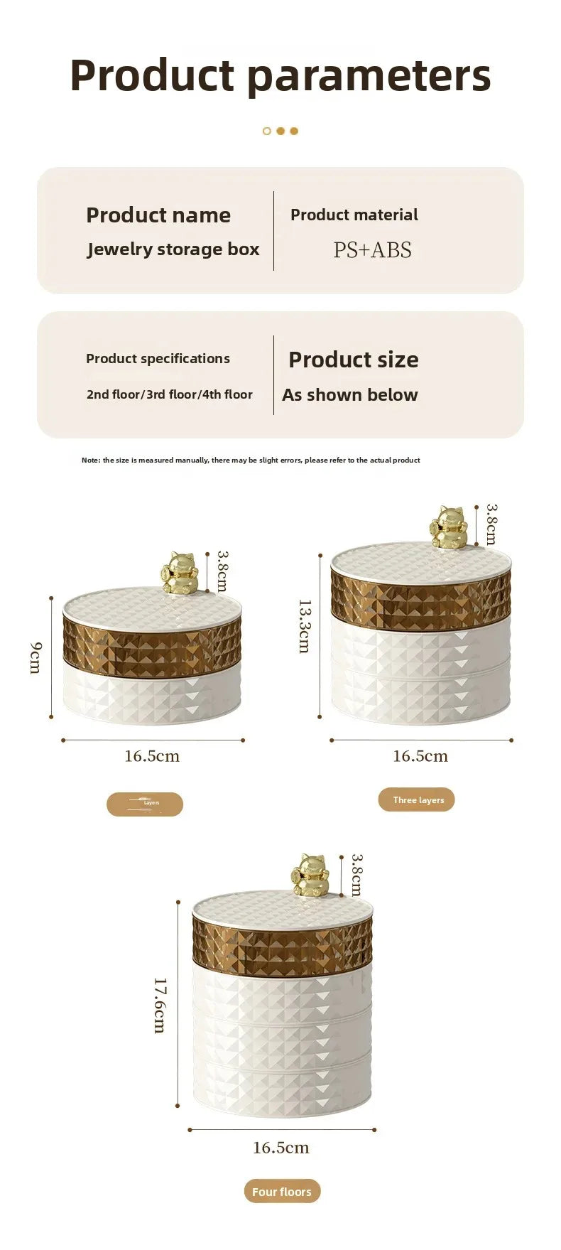 Luxus Schmuckbox – Mehrschichtig Rotierbar – Grosse Kapazität