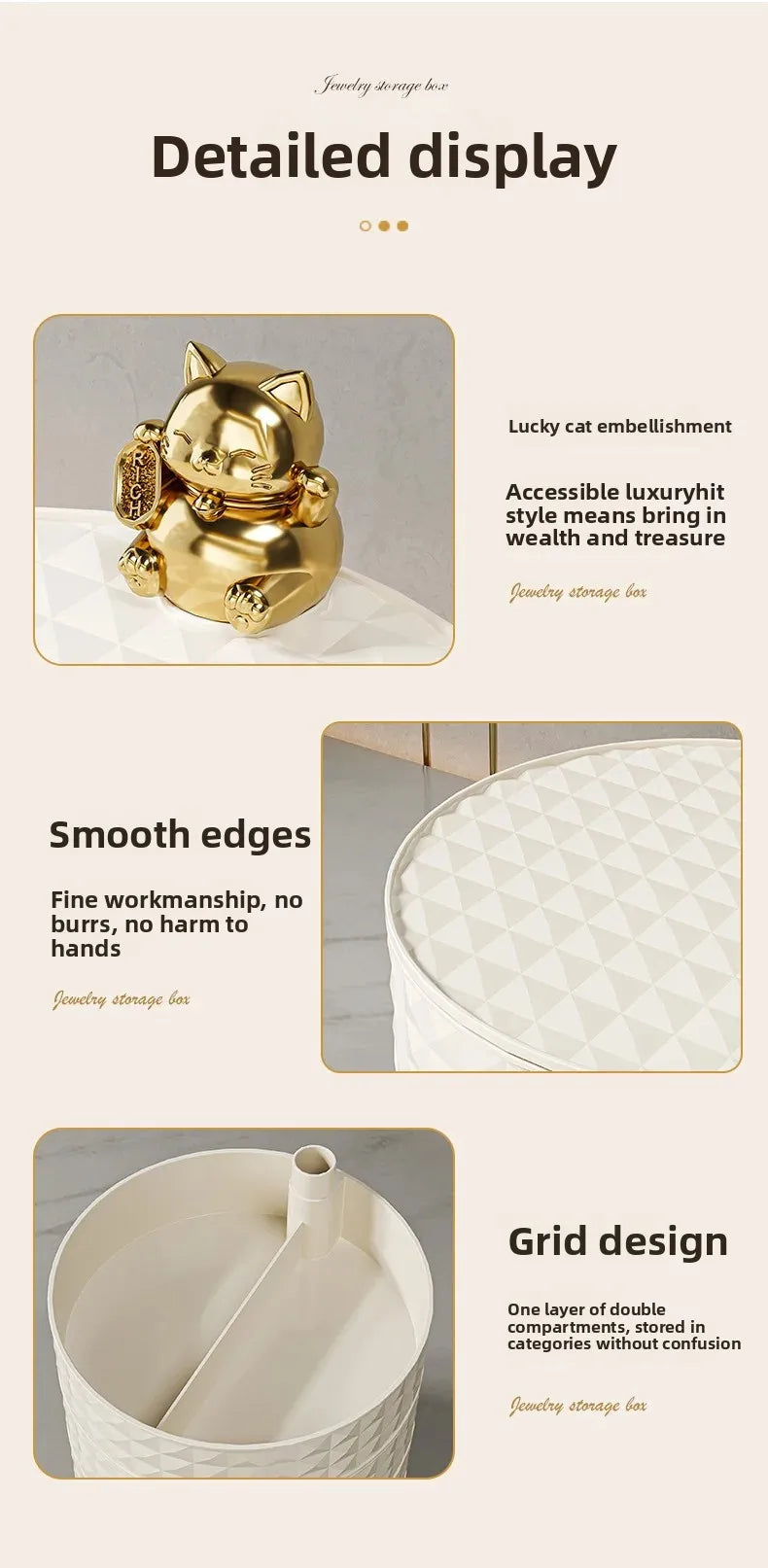 Luxus Schmuckbox – Mehrschichtig Rotierbar – Grosse Kapazität