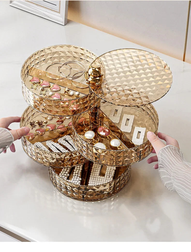 Luxus Schmuckbox – Mehrschichtig Rotierbar – Grosse Kapazität