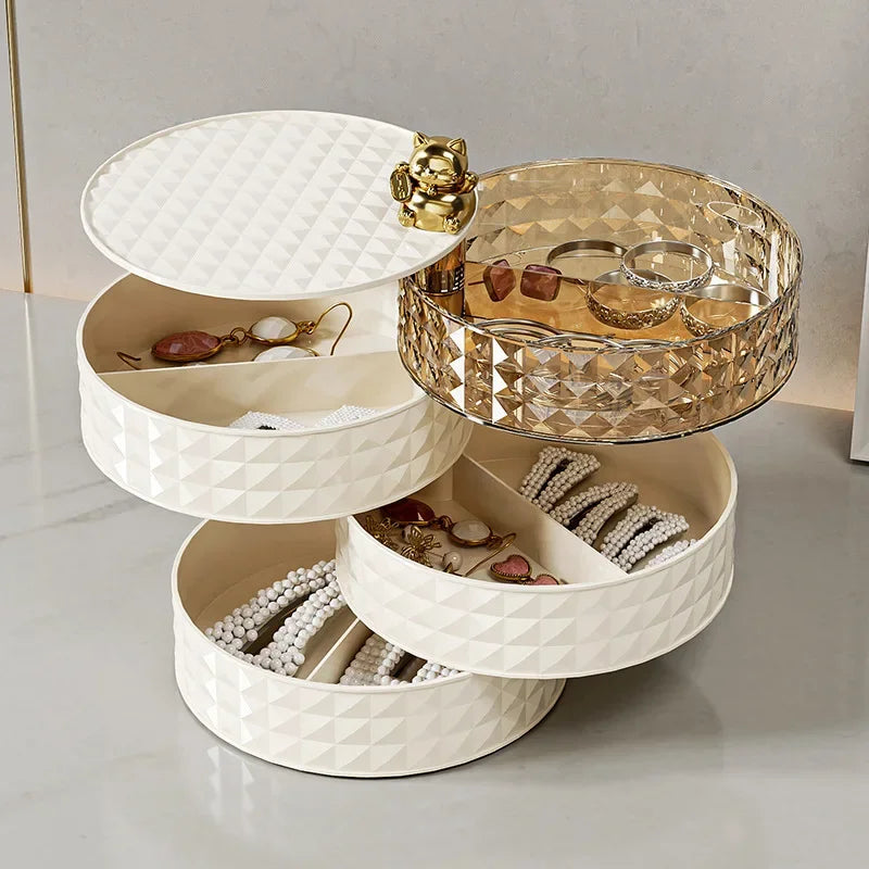 Luxus Schmuckbox – Mehrschichtig Rotierbar – Grosse Kapazität