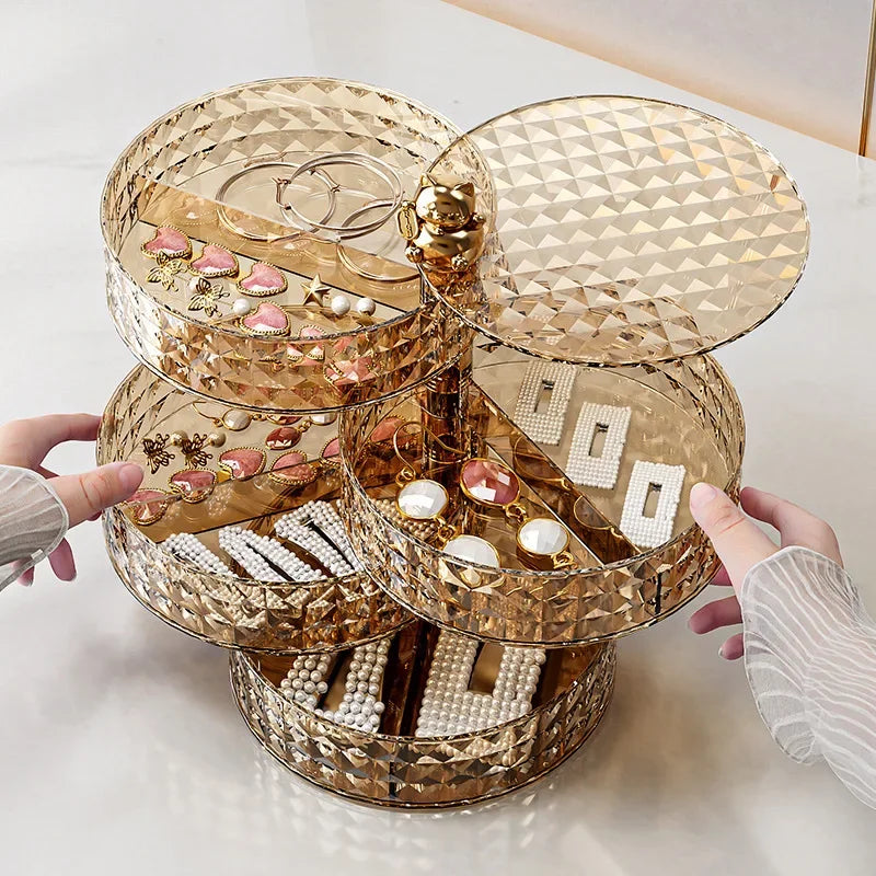 Luxus Schmuckbox – Mehrschichtig Rotierbar – Grosse Kapazität