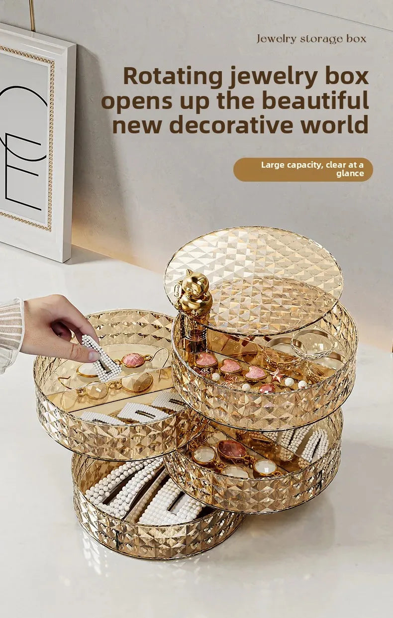 Luxus Schmuckbox – Mehrschichtig Rotierbar – Grosse Kapazität