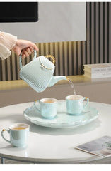 Luxus-Teeset – Rotierende Tasse – Pink oder Grün