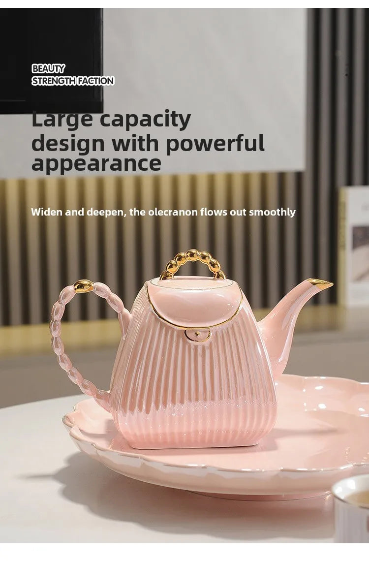 Luxus-Teeset – Rotierende Tasse – Pink oder Grün