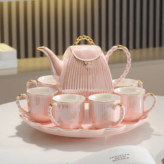 Luxus-Teeset – Rotierende Tasse – Pink oder Grün