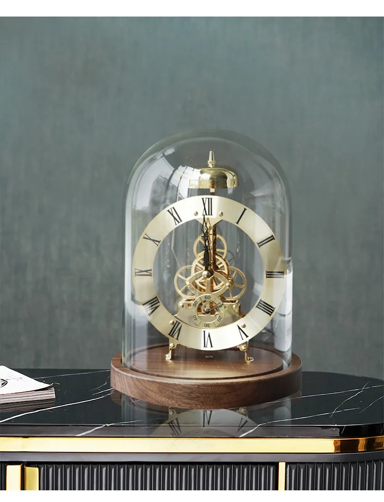 Luxus Tischuhr – Nordisches Metall Design – 17x23 cm