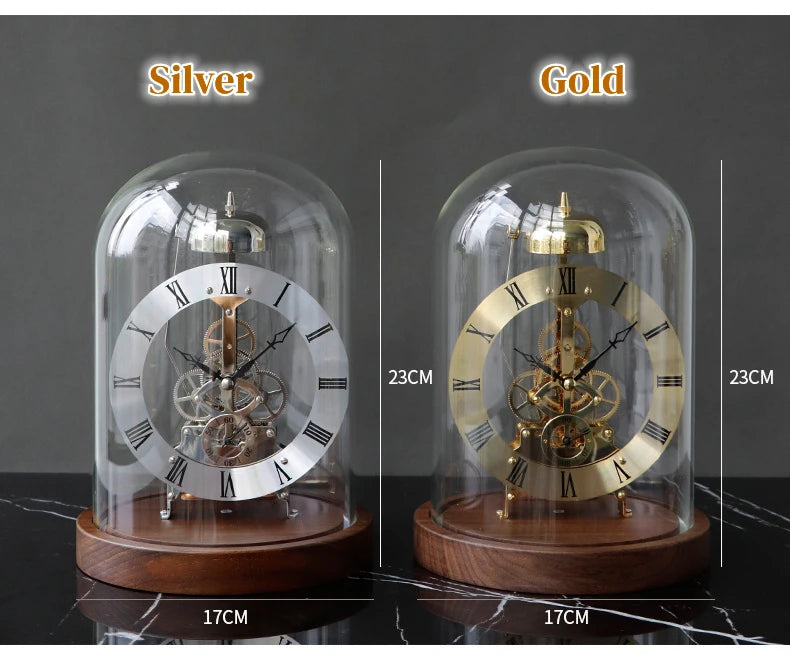 Luxus Tischuhr – Nordisches Metall Design – 17x23 cm