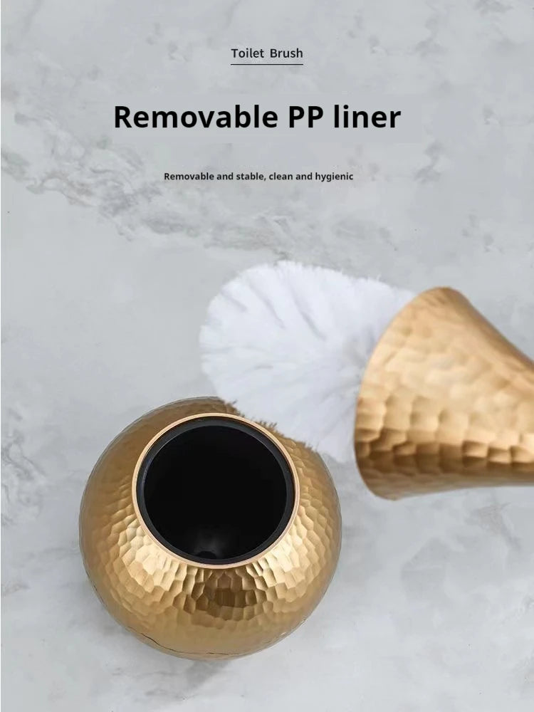 Luxus Toilettenbürsten Set – Gold, Langstiel