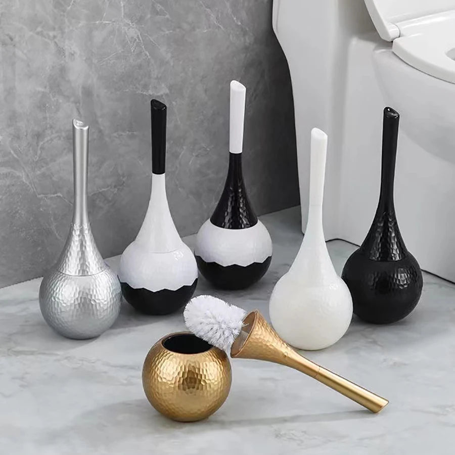 Luxus Toilettenbürsten Set – Gold, Langstiel