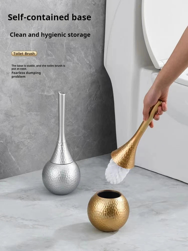 Luxus Toilettenbürsten Set – Gold, Langstiel