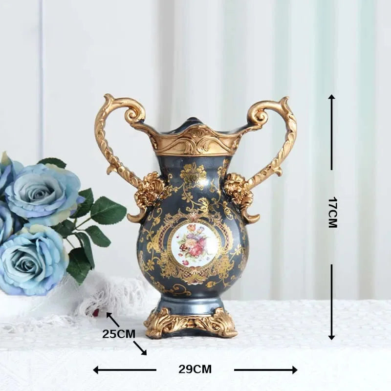 Luxus Vase aus Harz – Art Deco Design – Dunkelgrün