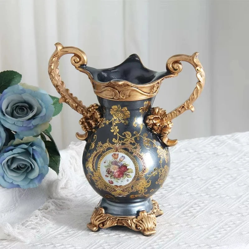 Luxus Vase aus Harz – Art Deco Design – Dunkelgrün