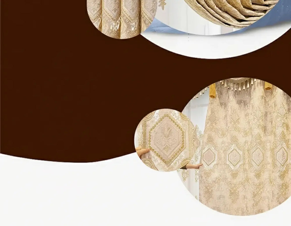 Luxus Vorhang im europäischen Stil, Farbe: Verdunkelung, Grösse: W100cmxH250cm, Verarbeitung: Stangentasche