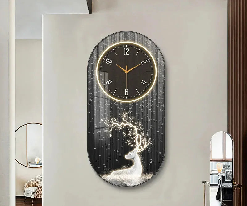 Luxus-Wanduhr aus Kristallporzellan in BG2556, 40x80 cm, modernes Design