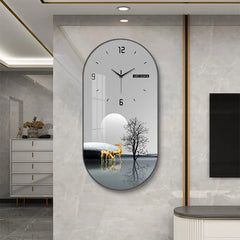 Luxus-Wanduhr aus Kristallporzellan, Farbe: BG2556, Grösse: 40x80 cm, modernes Design