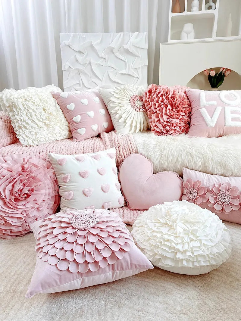 Luxuskissenbezug – Handarbeit Stickerei – 45x45cm