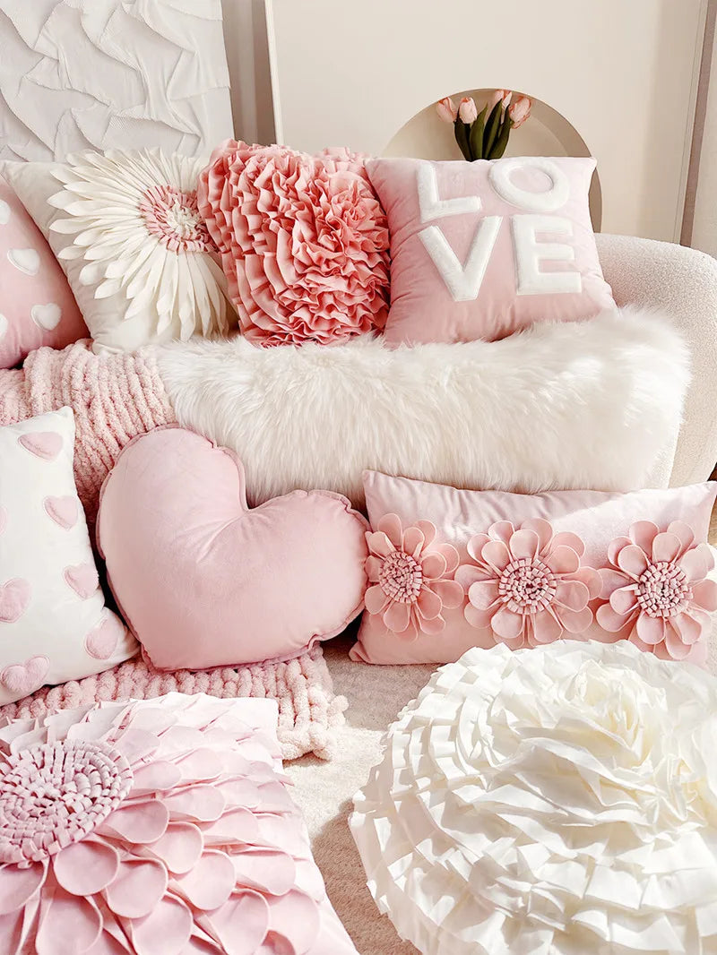 Luxuskissenbezug – Handarbeit Stickerei – 45x45cm