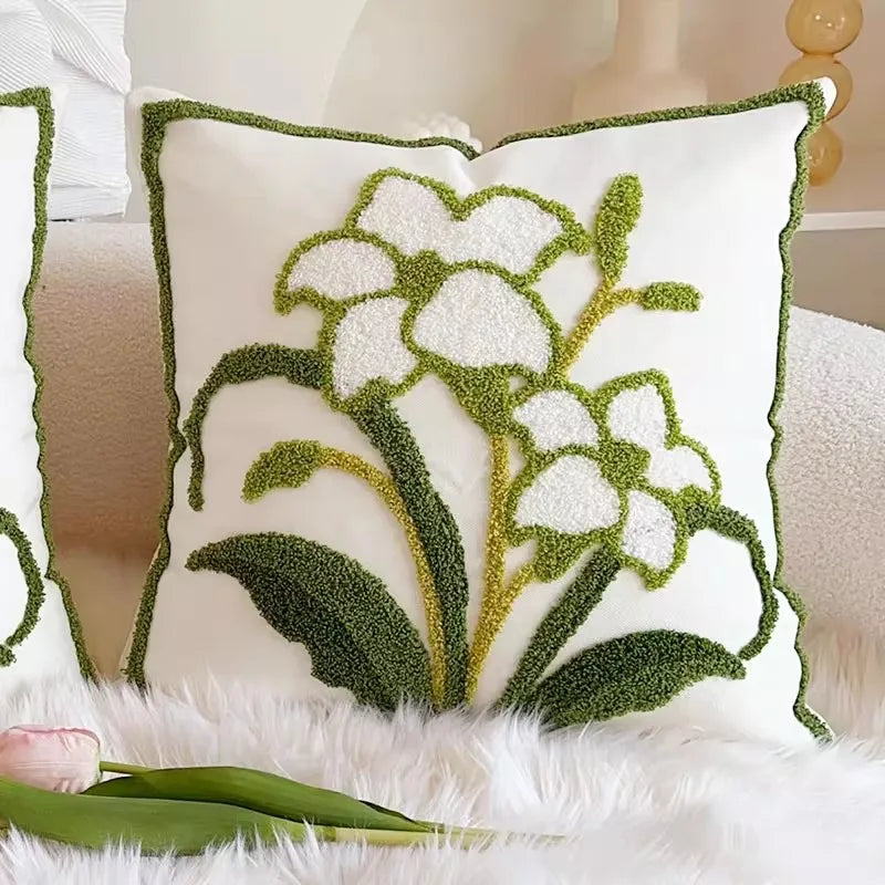 Luxuskissenbezug – Handarbeit Stickerei – 45x45cm