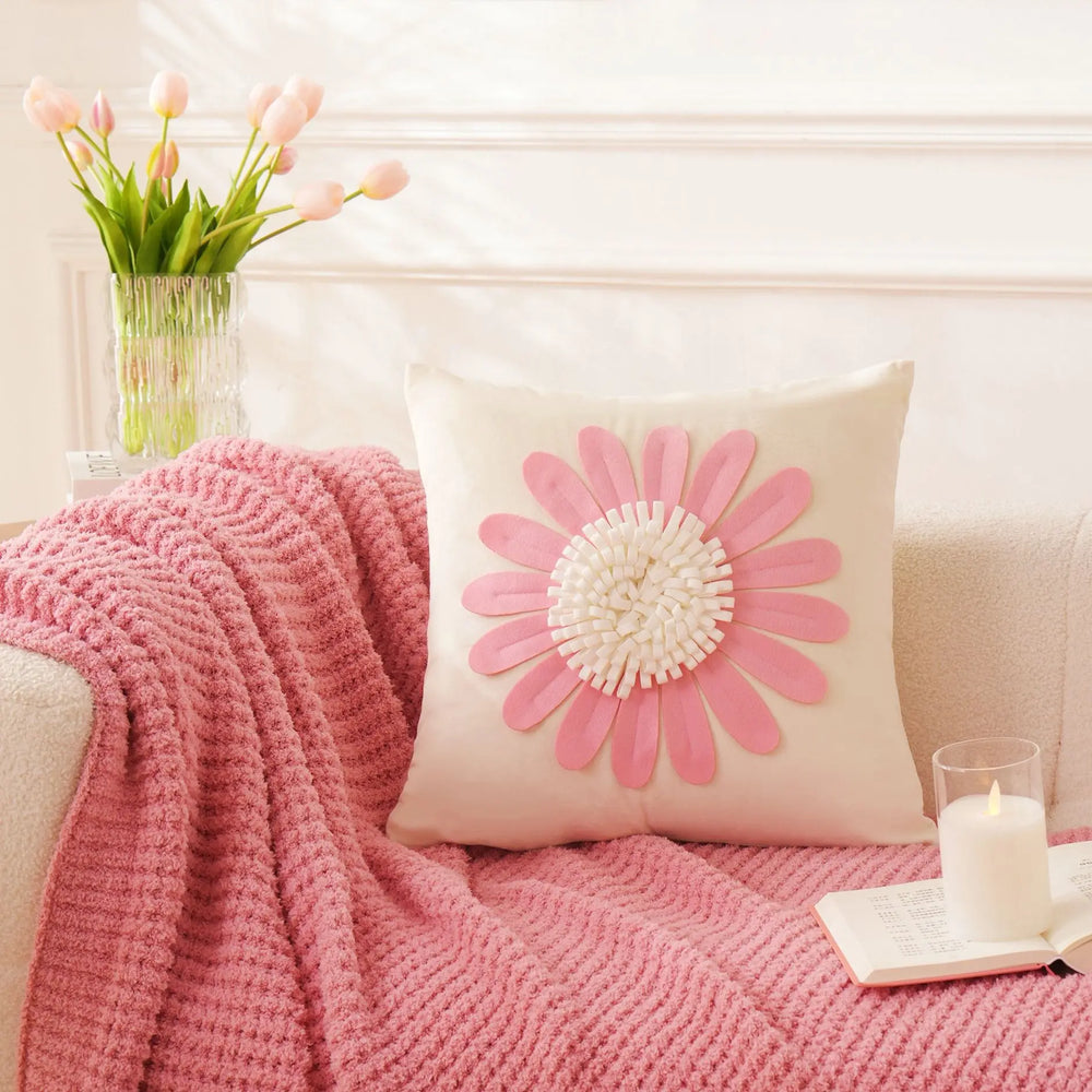 Luxuskissenbezug – Handarbeit Stickerei – 45x45cm