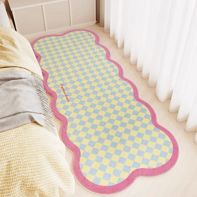 Luxusteppich aus Kunstwolle in Grautönen, Grösse 80X200CM, mit modernem Stil und stilvollem Cartoon-Muster