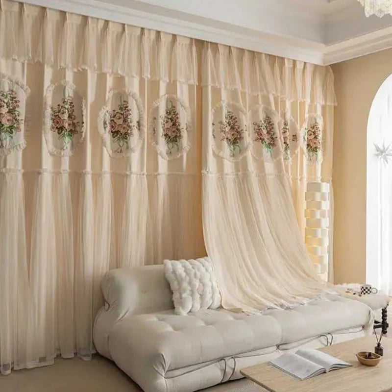 Luxusverdunkelungsvorhänge aus Polyester, Farbe: Vorhang, Grösse: W150cmxH250cm, modern