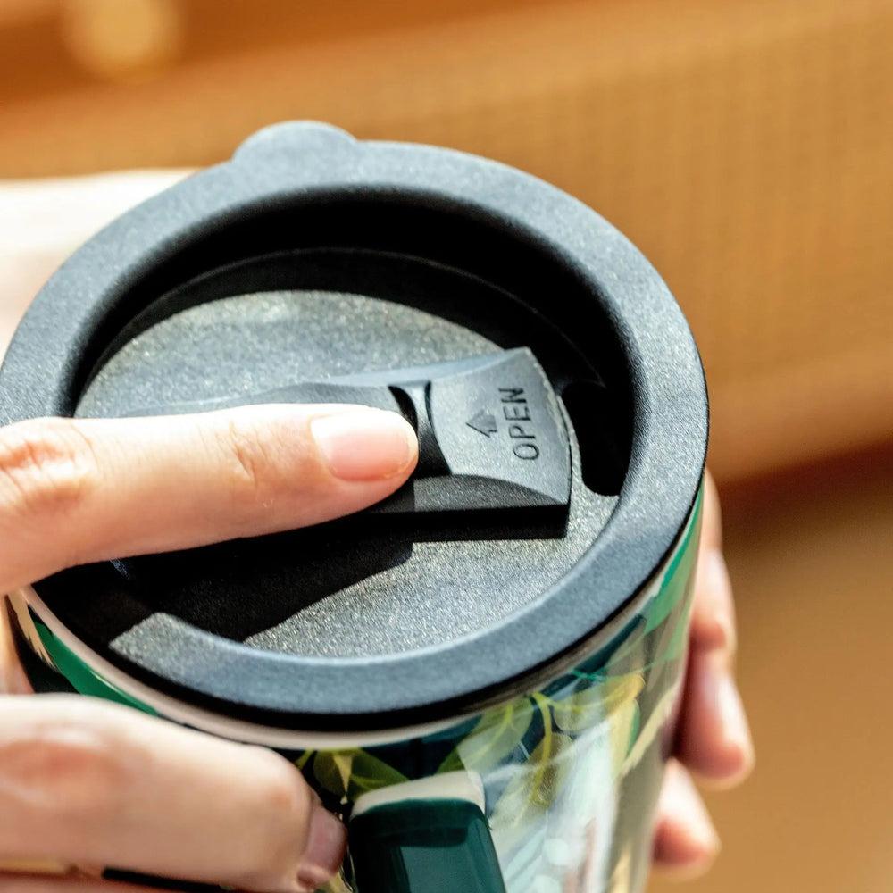Mädchen Keramikbecher – 500ml, mit Deckel