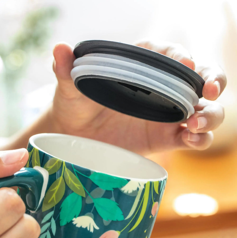 Mädchen Keramikbecher – 500ml, mit Deckel