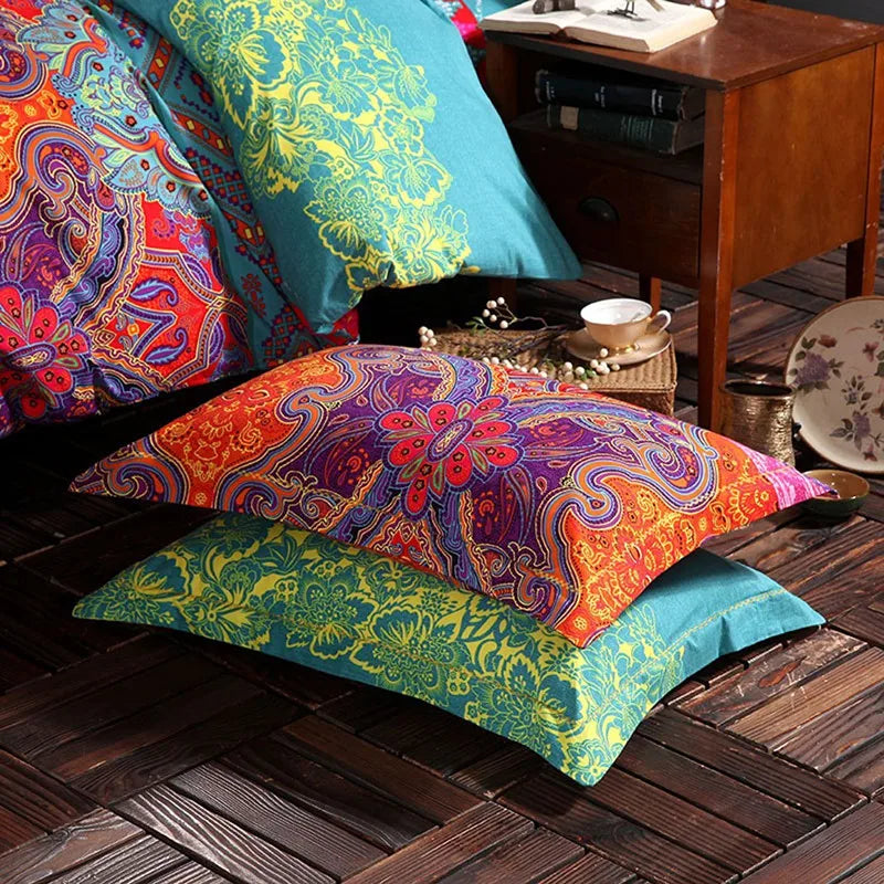 Mandala Bettbezug-Set mit bohemian Stil in Polyester, Farbe: Stil 1, Grösse: US Königin 228x228 cm, ideal für das Schlafzimmer