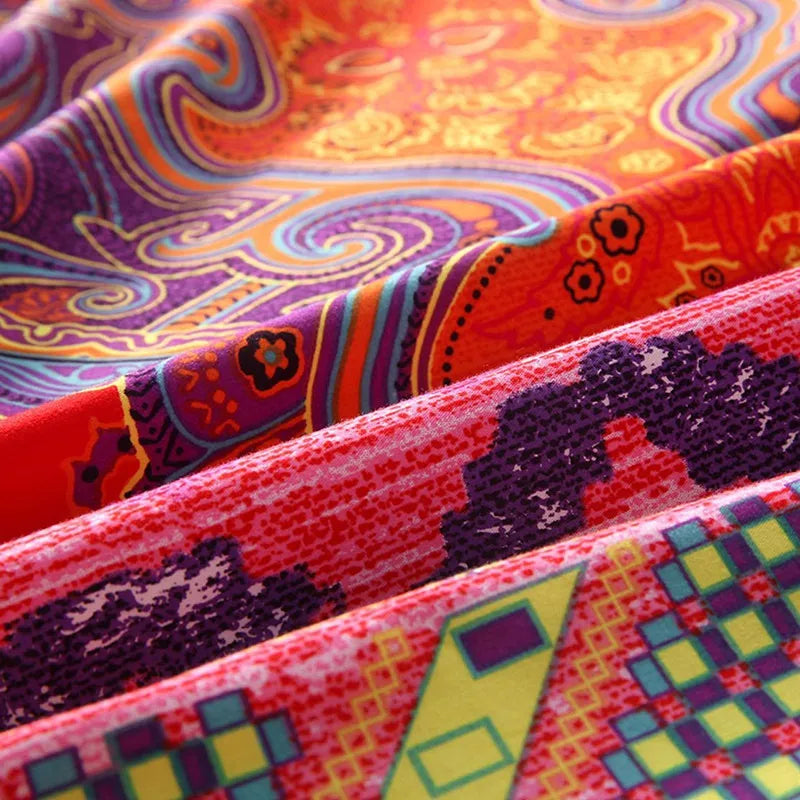 Mandala Bettbezug-Set Boho Stil, Farbe: Grün, Grösse: US König, aus Polyester