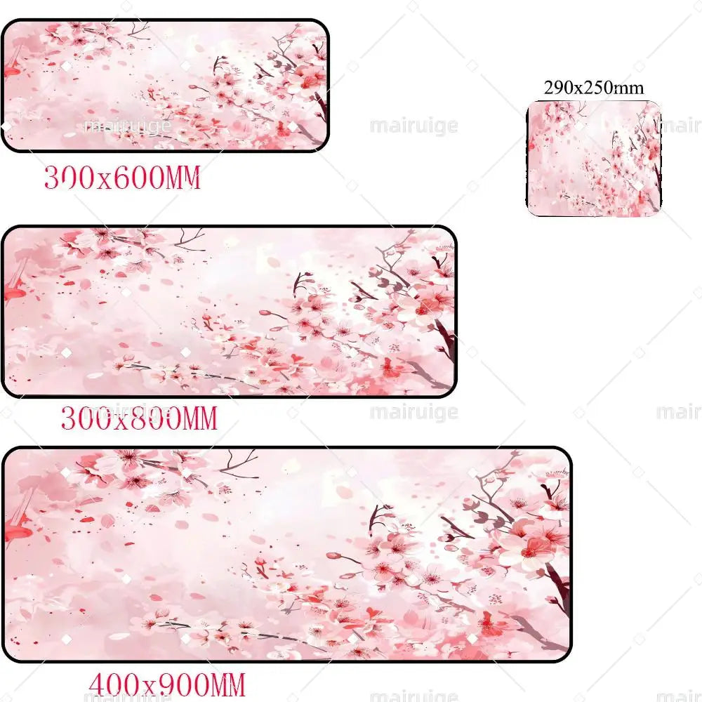 Schwarzes Gaming-Mauspad aus Gummi, rechteckig 1000x500x3mm, japanischer Stil