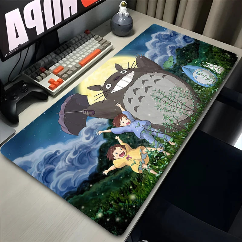 Mauspad aus Gummi mit pinkem Sakura Kawaii Design, wasserdichte Oberfläche, Grösse: 800x400x2mm