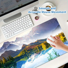 mehrfarbiges gummi-mauspad im modernen stil, rutschfest, grösse 400X700X2MM