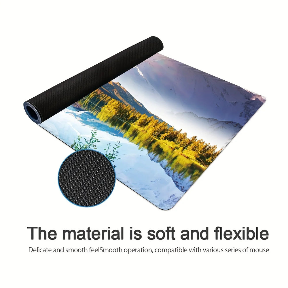 modernes Mauspad aus Gummi mit Meerblick-Design, mehrfarbig, Grösse: 400X900X2MM