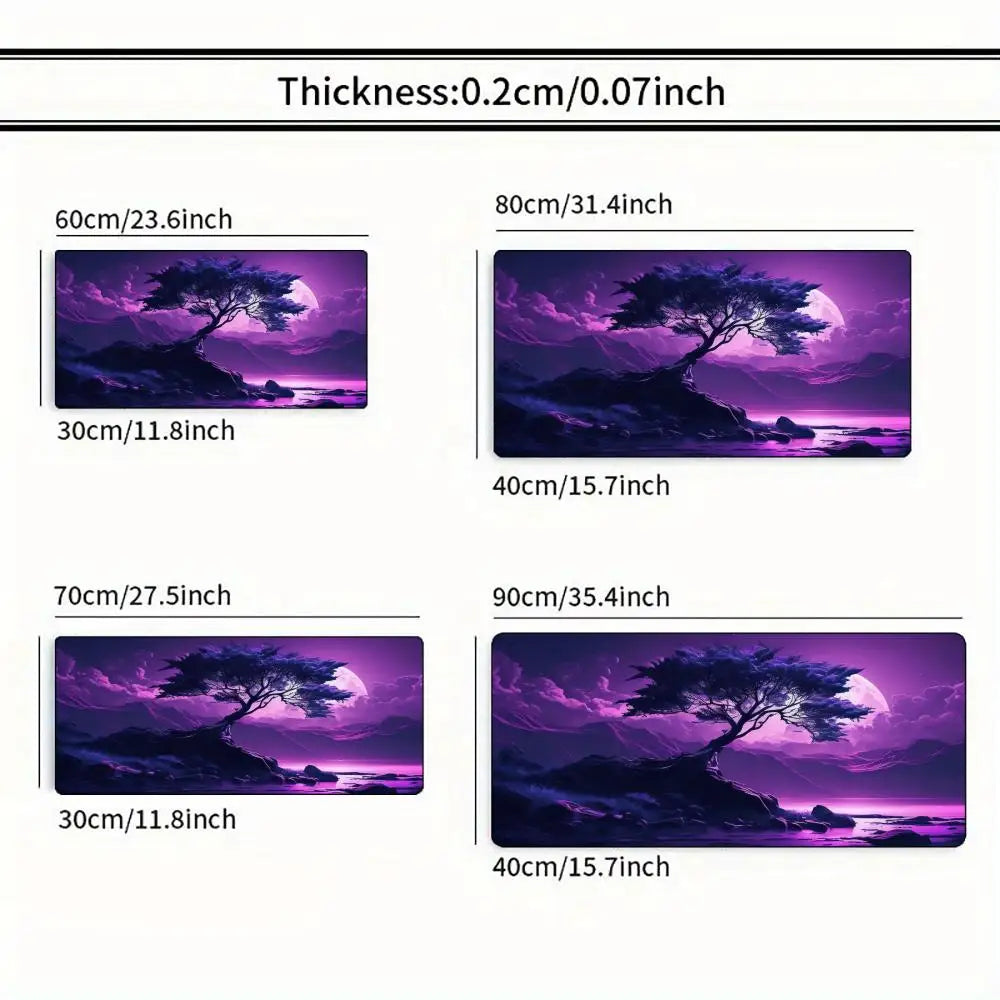 schwarzes japan-stil mauspad, gummi, 900x400x4mm, modernes Schreibtischaccessoire