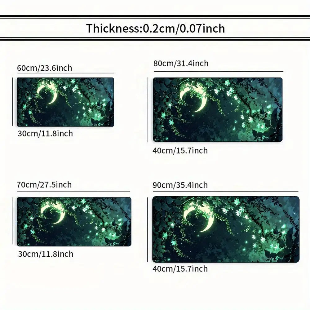 Japan-Stil Mauspad, schwarz, Gummi, 1000x500x2 mm, rutschfest