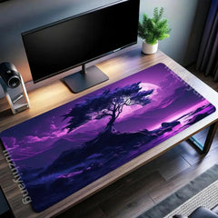 Japan-Stil XXL Mauspad mit rutschfester Gummibasis in schwarz, 1000x500x2mm