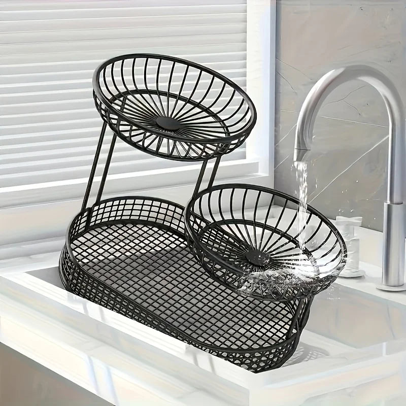 Mehrschichtiger Obstteller – Eisen-Design – Umweltfreundlich