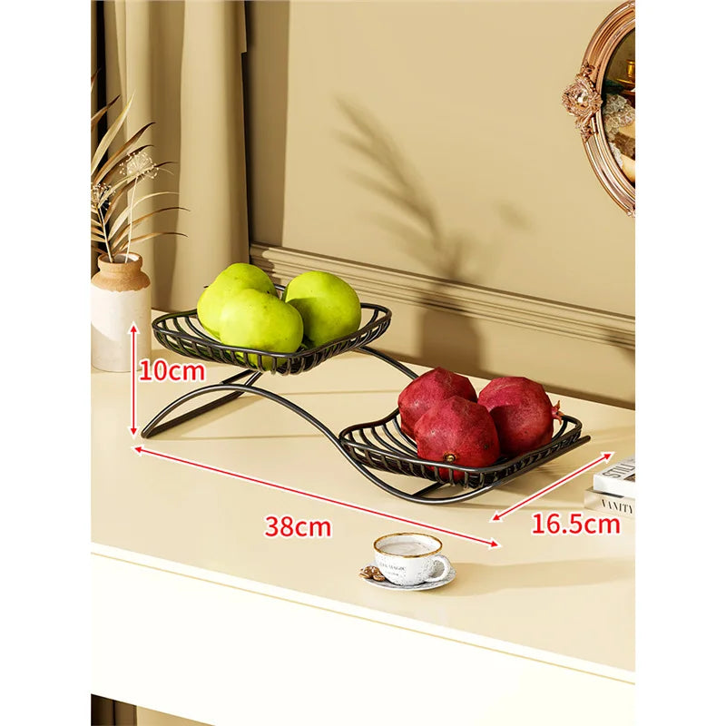 Mehrschichtiger Obstteller – Eisen-Design – Umweltfreundlich