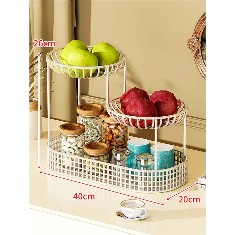 Mehrschichtiger Obstteller – Eisen-Design – Umweltfreundlich