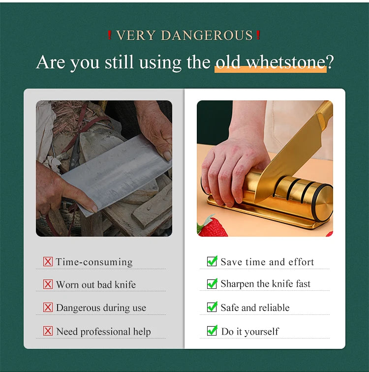 Messerschärfer – Edelstahl Design – Küchen-Essential