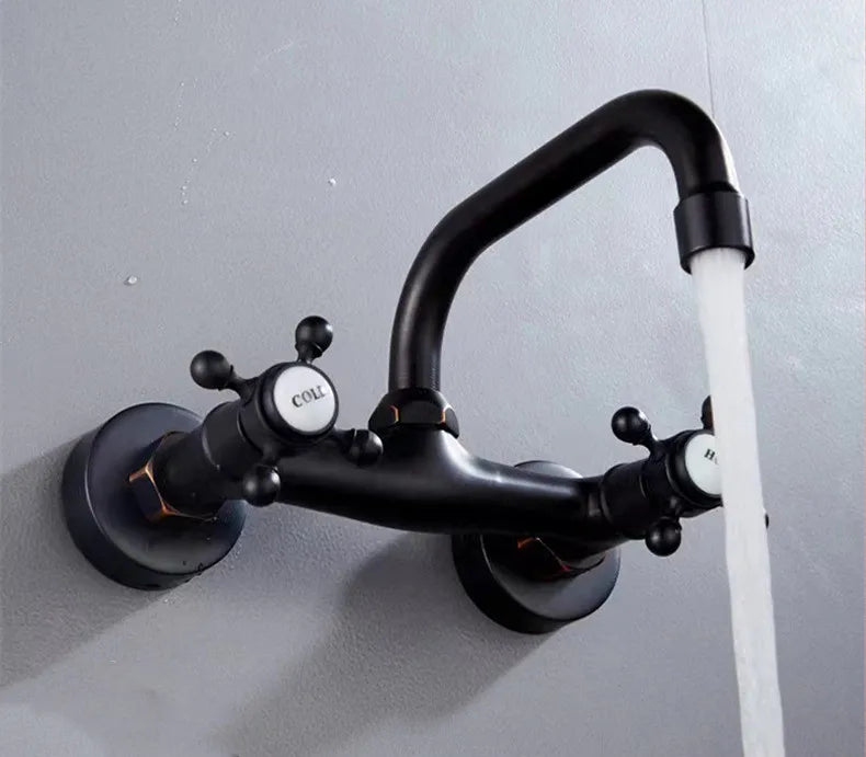 Messing Badezimmerarmatur – Europäischer Stil – Wandmontage