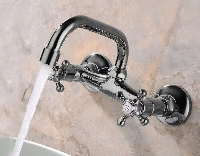 Messing Badezimmerarmatur – Europäischer Stil – Wandmontage