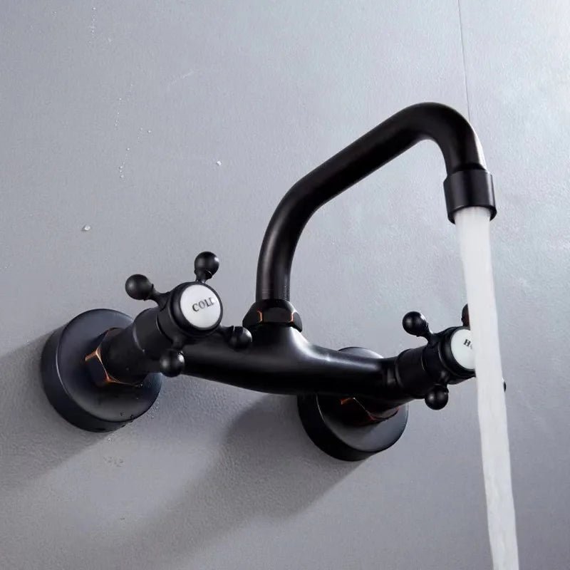 Messing Badezimmerarmatur – Europäischer Stil – Wandmontage