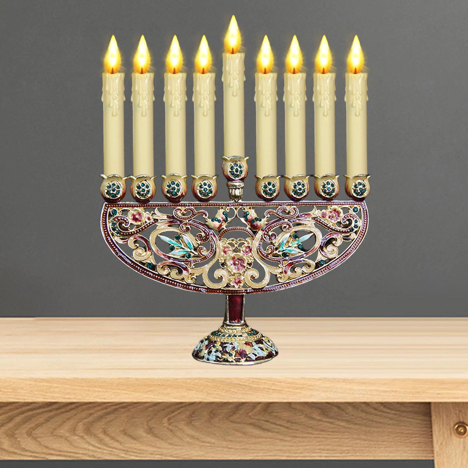 Metall Menorah – Klassisches Zinklegierung Design 17*13*5.5cm