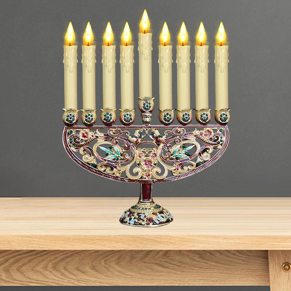 Metall Menorah – Klassisches Zinklegierung Design 17*13*5.5cm
