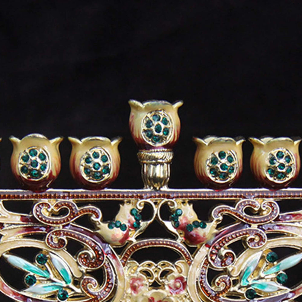 Metall Menorah – Klassisches Zinklegierung Design 17*13*5.5cm