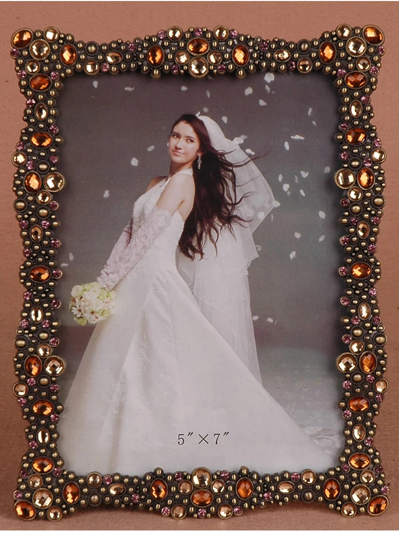 Metallbilderrahmen – Silber & Perlen – Verschiedene Grössen