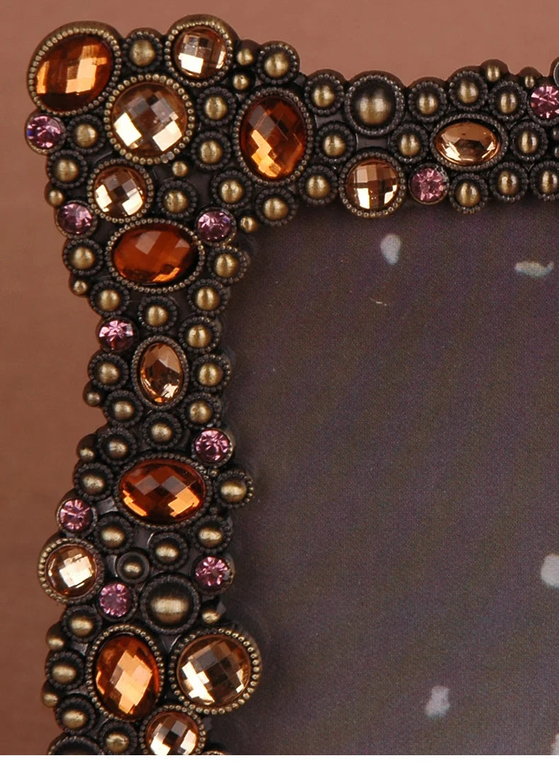 Metallbilderrahmen – Silber & Perlen – Verschiedene Grössen