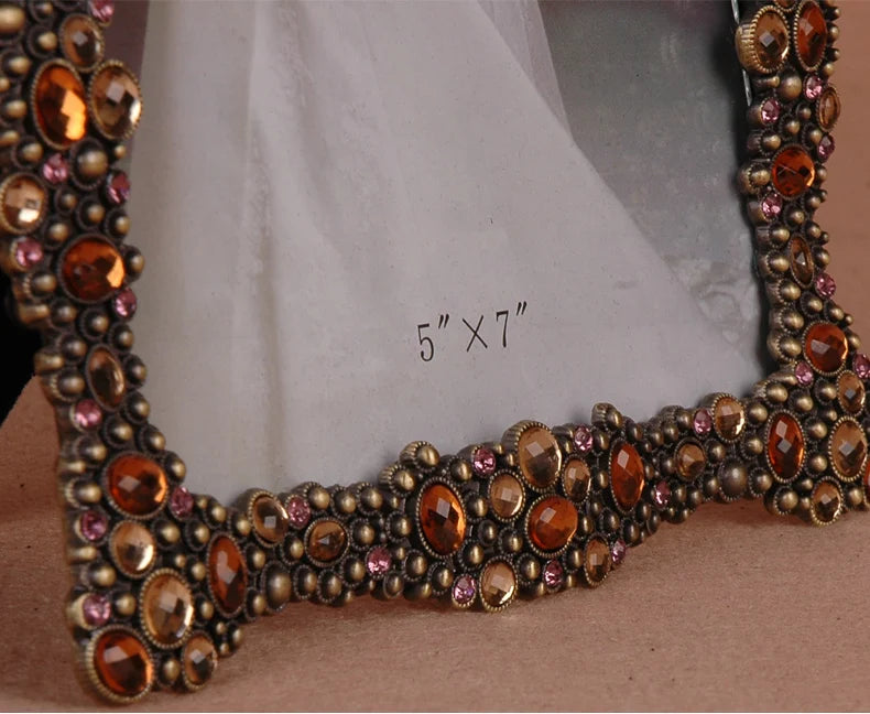 Metallbilderrahmen – Silber & Perlen – Verschiedene Grössen